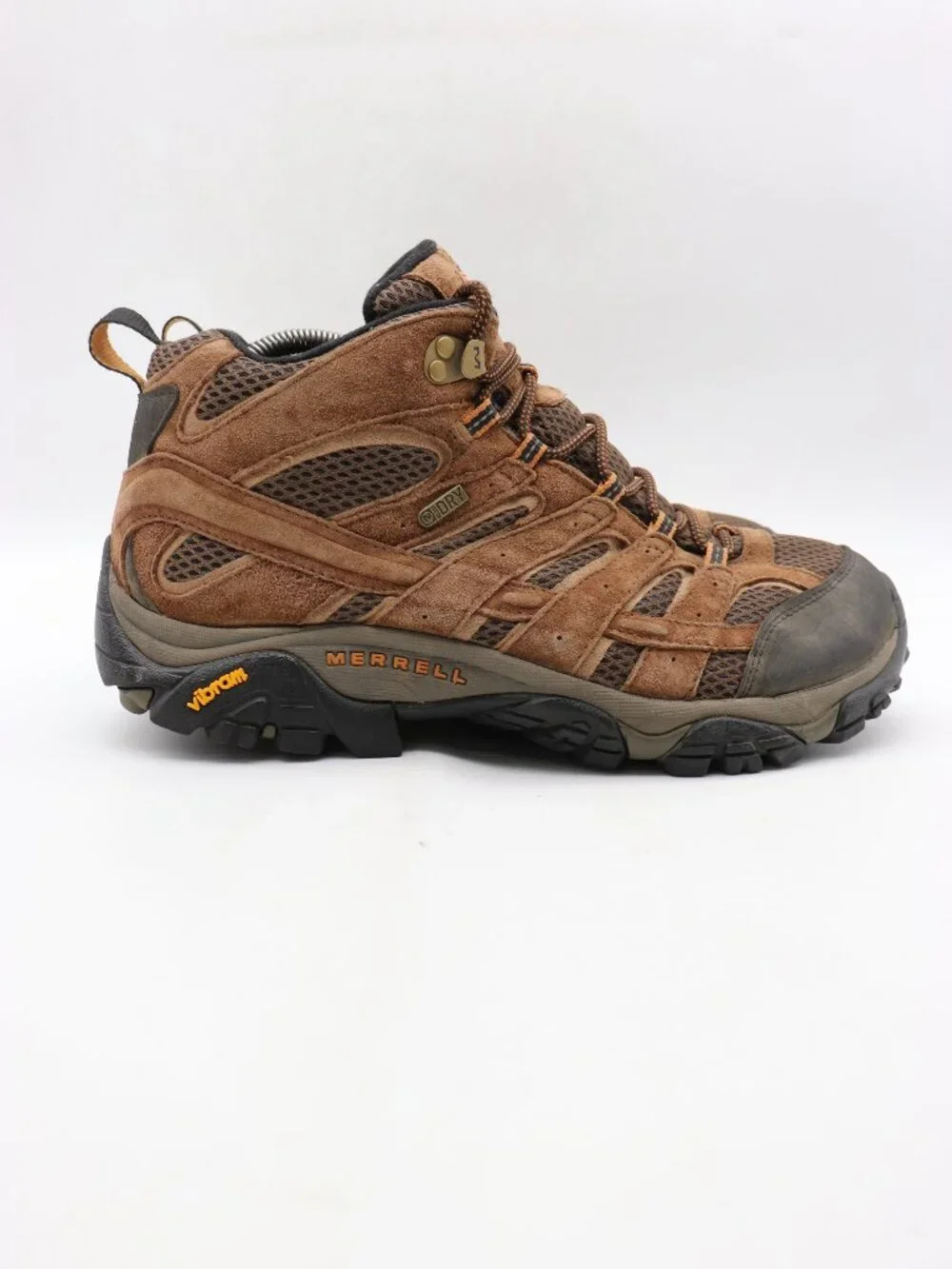Merrell Moab 2 Mid Men's Size 9 W Earth Brown Waterproof Trail Hiking Boots